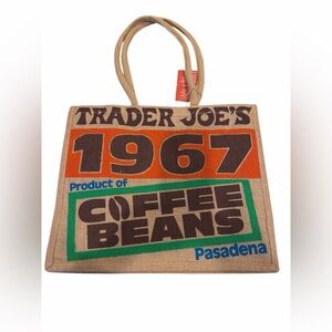 Trader Joe’s Multicolor Burlap Tote Bag